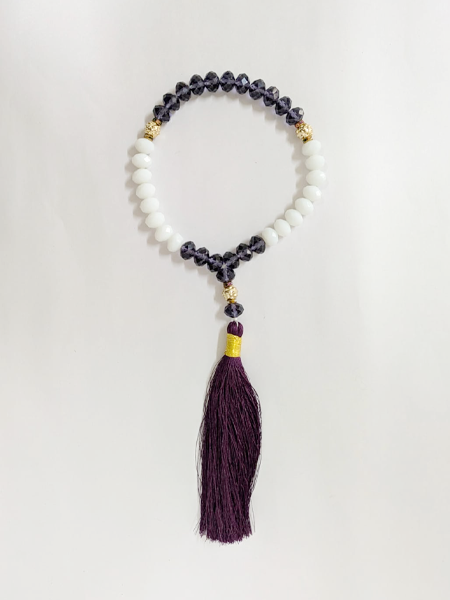premium crystal Tasbih mala with tassel (Big Size)