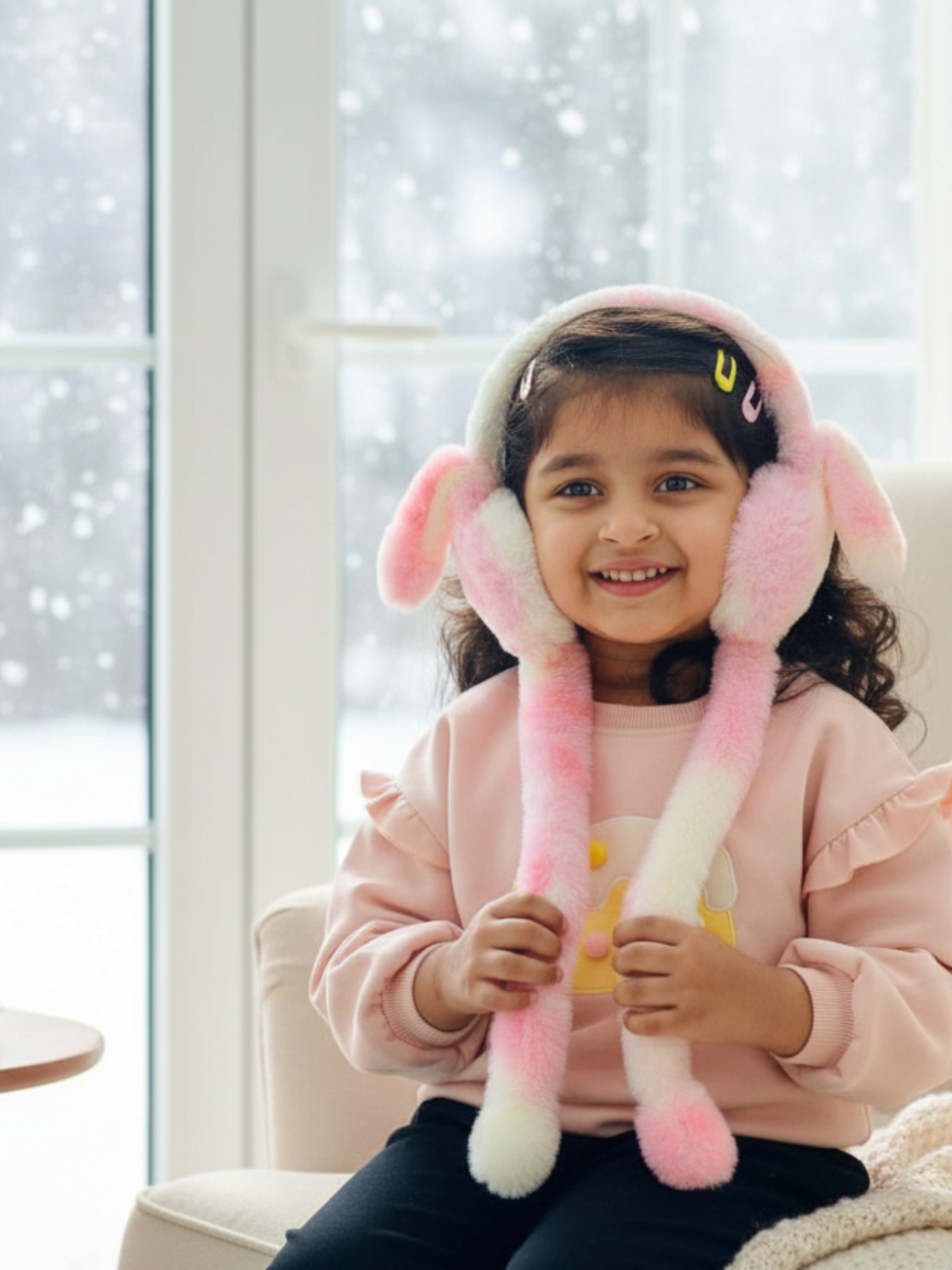CUTE RABBIT EAR MOVING EARMUFFS FOR KIDS