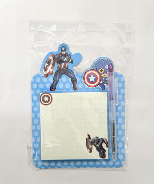 Aesthetic Superhero Sticky Notes with Pen