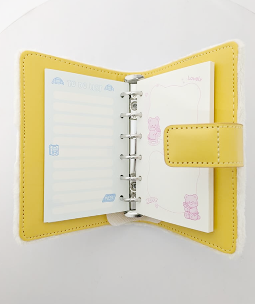 FunBlast Cuddly Plush Diary A6 – Cute Bear Mini Notebook