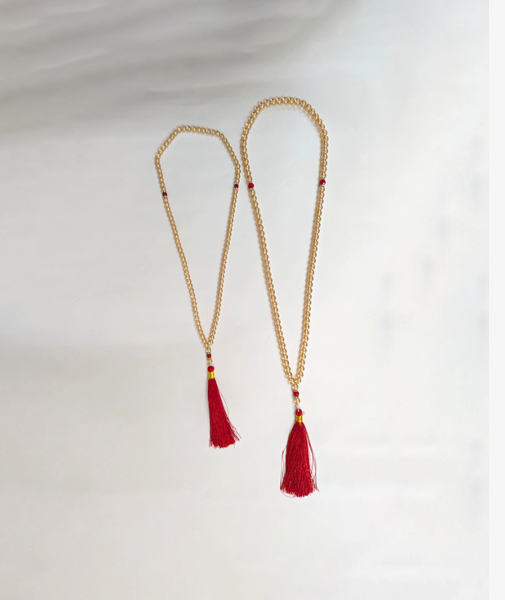 Golden Tasbih with Red Tassel