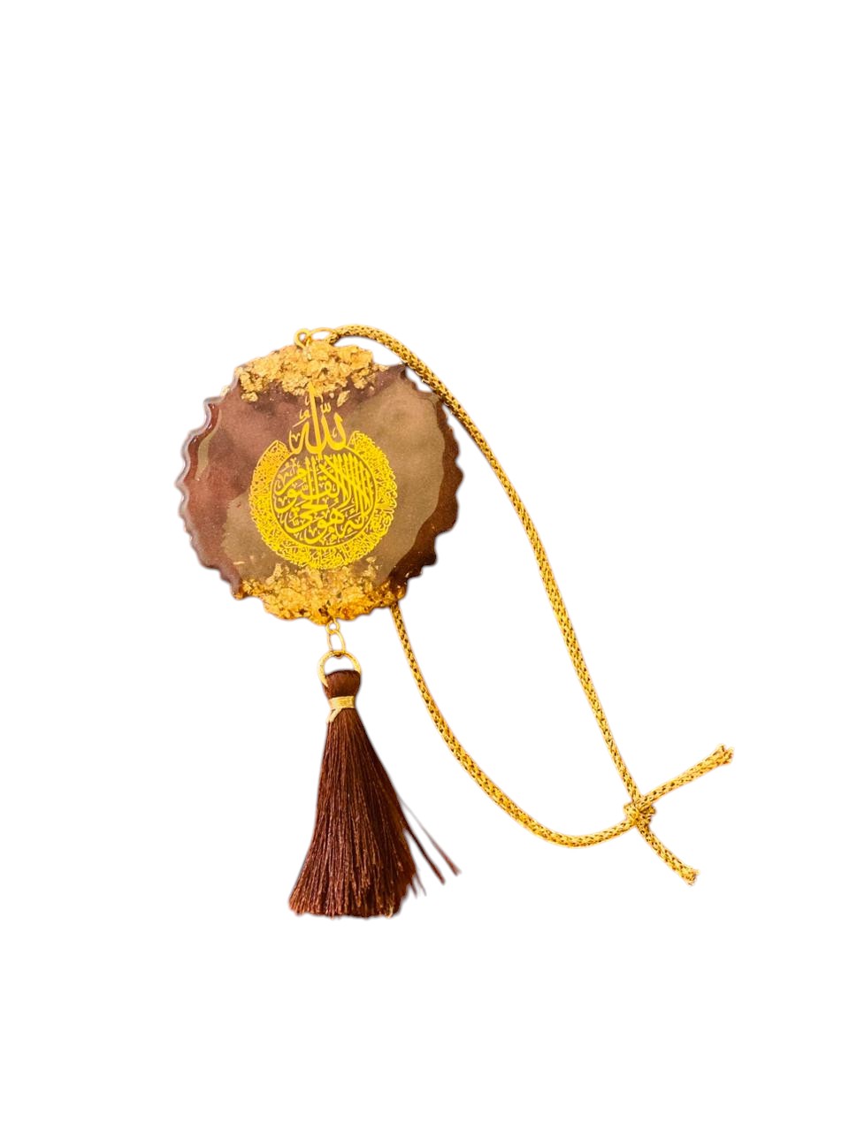 PREMIUM CAR HANGING RESIN 2 SIDE CUSTOMISED DUA SAFAR AND AYATUL KURSI