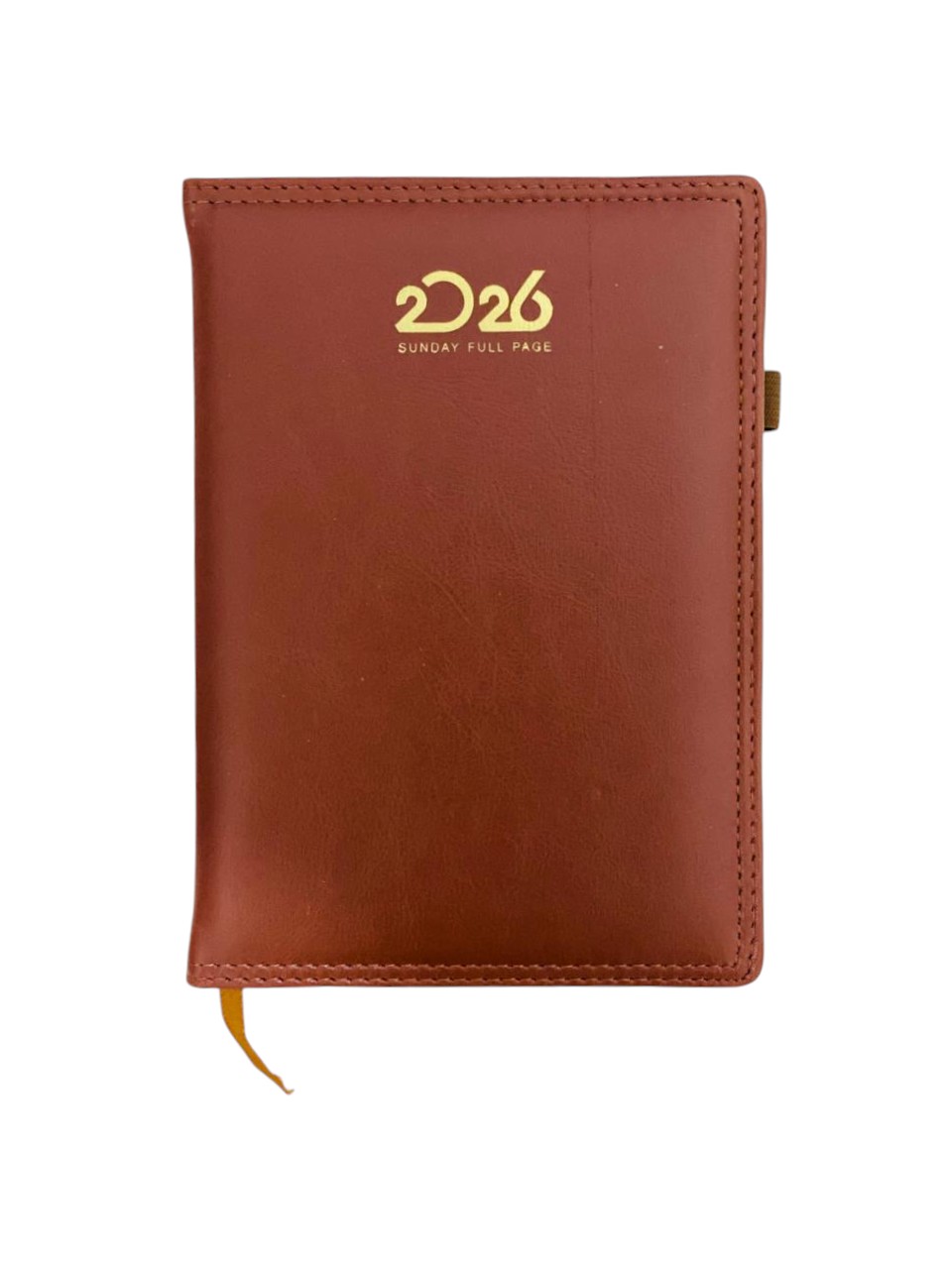 DIARY 2026 365 DAYS SINGLE PAGE WITH LEATHER COVER