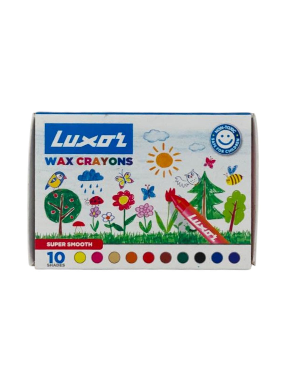 LUXOR WAX CRAYONS 10 SHADES